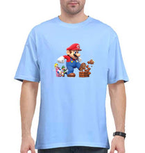 Load image into Gallery viewer, Mario Oversized T-Shirt for Men-Baby Blue-Ektarfa.online
