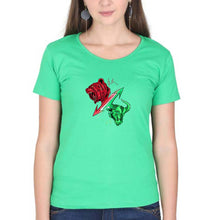Load image into Gallery viewer, Share Market(Stock Market) T-Shirt for Women-flag green-Ektarfa.online
