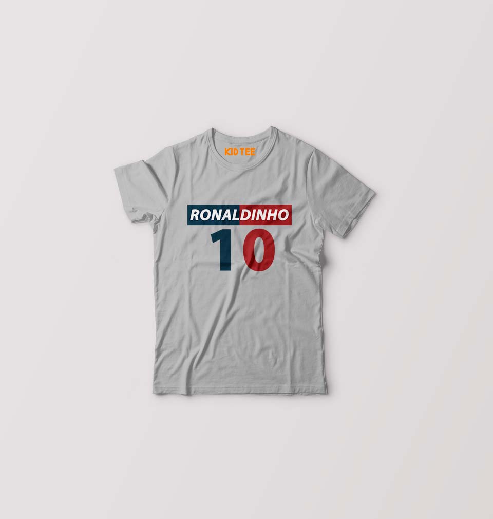 Ronaldinho Kids T-Shirt for Boy/Girl-Grey-Ektarfa.online