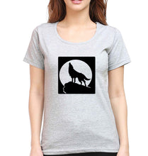 Load image into Gallery viewer, Wolf T-Shirt for Women-Grey Melange-Ektarfa.online
