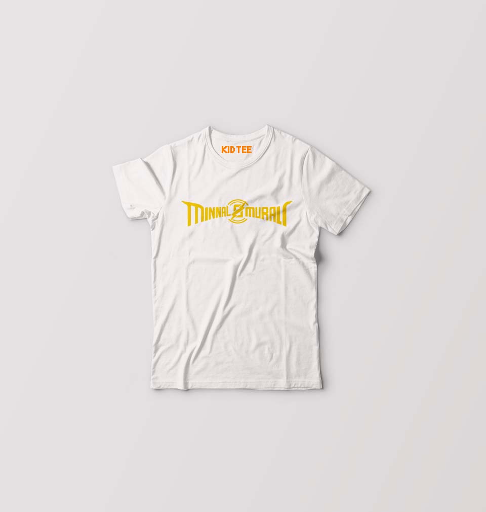 Minnal Murali Kids T-Shirt for Boy/Girl-White-Ektarfa.online