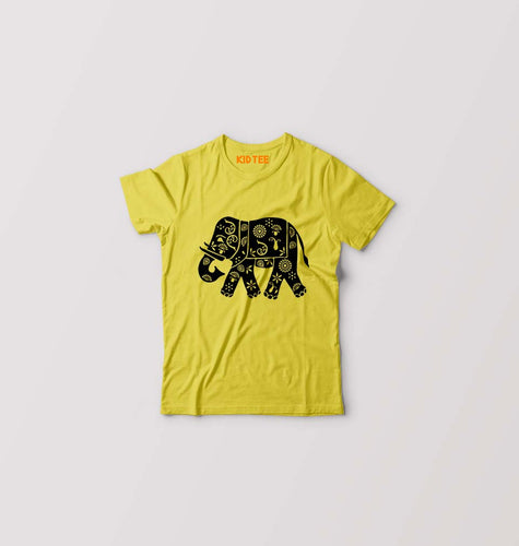 Elephant Kids T-Shirt for Boy/Girl-Yellow-Ektarfa.online