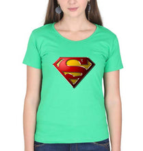 Load image into Gallery viewer, Superman Superhero T-Shirt for Women-flag green-Ektarfa.online
