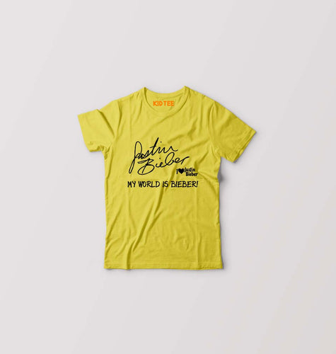 Justin Bieber Kids T-Shirt for Boy/Girl-Yellow-Ektarfa.online