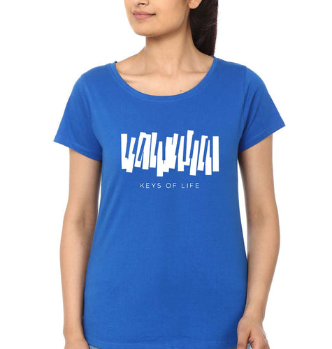 Piano T-Shirt for Women-Royal Blue-Ektarfa.online