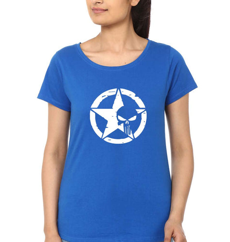 Punisher T-Shirt for Women-Royal Blue-Ektarfa.online