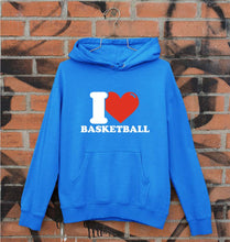 Load image into Gallery viewer, I Love Basketball Unisex Hoodie for Men/Women-Royal Blue-Ektarfa.online
