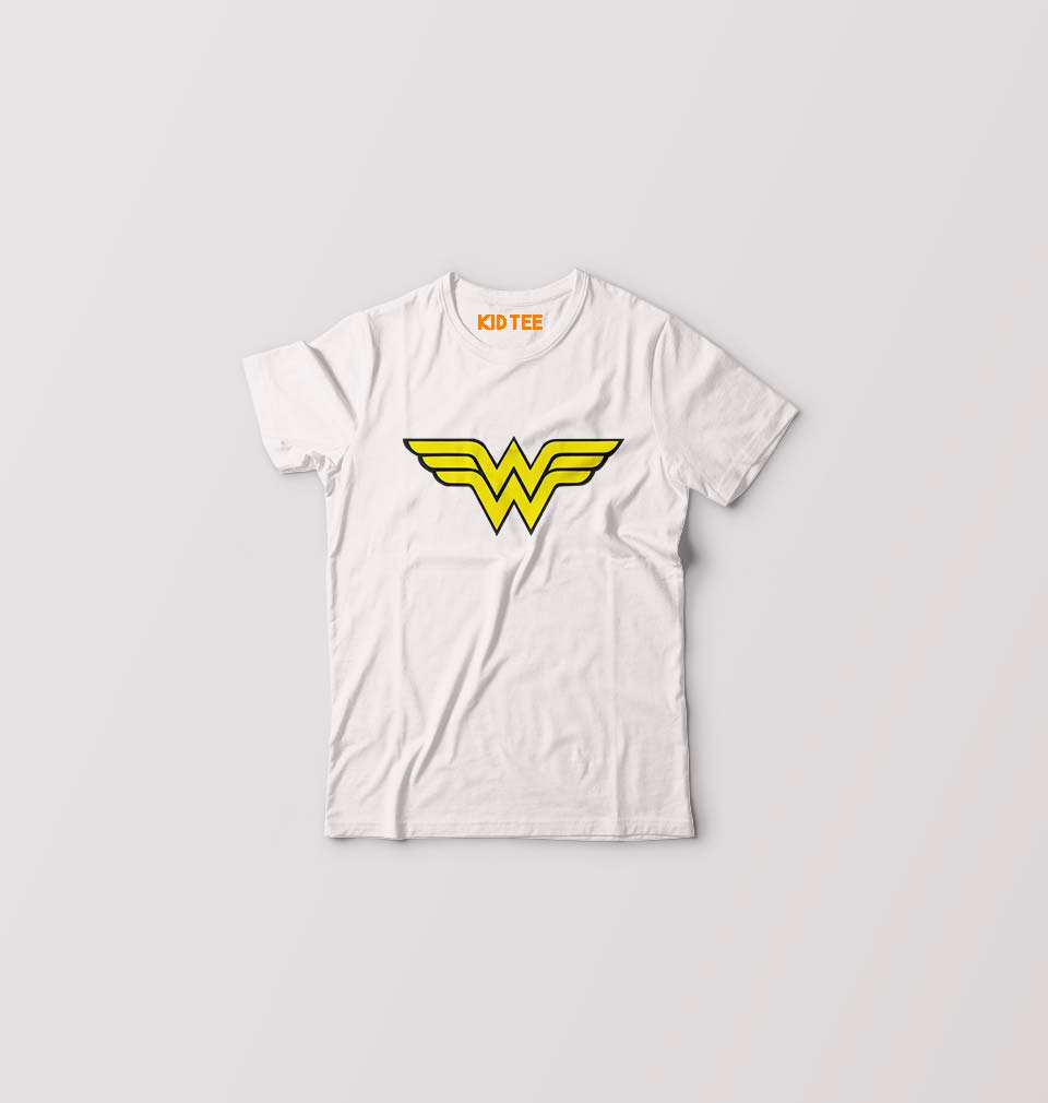 Wonder Woman Superhero Kids T-Shirt for Boy/Girl-White-Ektarfa.online
