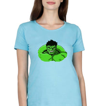 Load image into Gallery viewer, Hulk Superhero T-Shirt for Women-SkyBlue-Ektarfa.online

