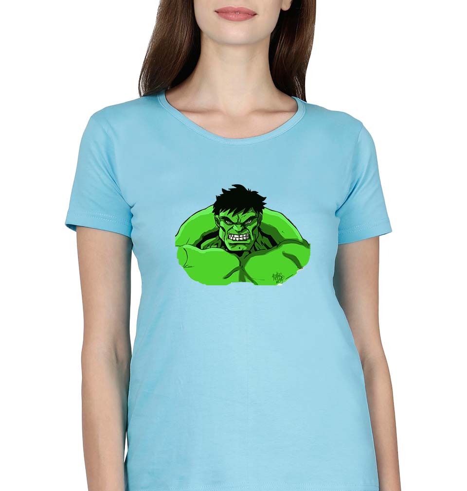 Hulk Superhero T-Shirt for Women-SkyBlue-Ektarfa.online