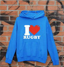 Load image into Gallery viewer, I Love Rugby Unisex Hoodie for Men/Women-Royal Blue-Ektarfa.online
