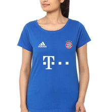 Load image into Gallery viewer, FC Bayern Munich 2021-22 T-Shirt for Women-Royal Blue-Ektarfa.online
