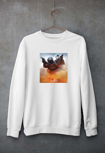 Counter-Strike Global Offensive (CS GO) Unisex Sweatshirt for Men/Women-White-Ektarfa.online