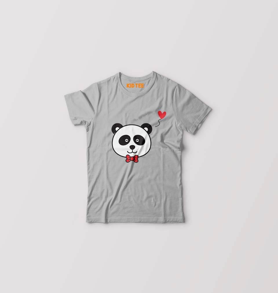 Panda Kids T-Shirt for Boy/Girl-Grey-Ektarfa.online