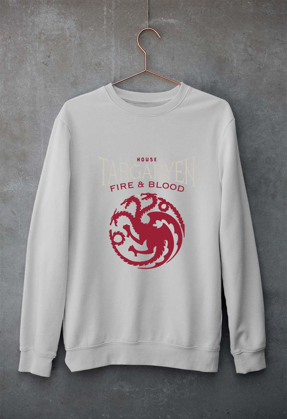 House Targaryen (GOT) Unisex Sweatshirt for Men/Women-Grey Melange-Ektarfa.online