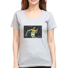 Load image into Gallery viewer, Usain Bolt T-Shirt for Women-Grey Melange-Ektarfa.online
