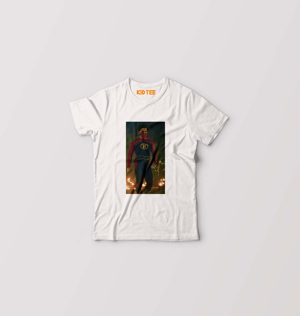 Minnal Murali Kids T-Shirt for Boy/Girl-White-Ektarfa.online