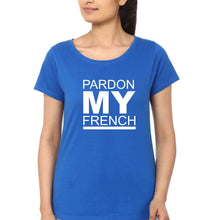 Load image into Gallery viewer, Pardon My French T-Shirt for Women-Royal Blue-Ektarfa.online
