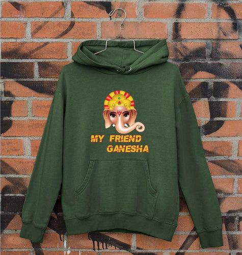 Ganpati JI(Ganesh) Unisex Hoodie for Men/Women-Dark Green-Ektarfa.online