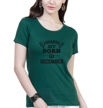 Load image into Gallery viewer, Legends are Born in December T-Shirt for Women-Dark green-Ektarfa.online
