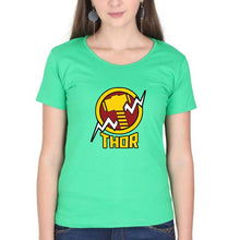 Load image into Gallery viewer, Thor Superhero T-Shirt for Women-flag green-Ektarfa.online
