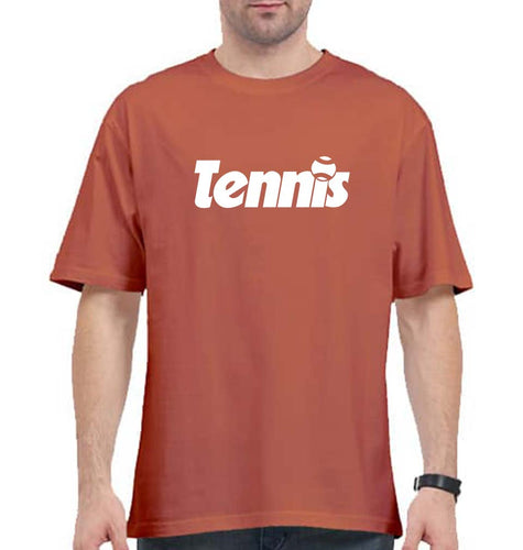 Tennis Oversized T-Shirt for Men-Coral-Ektarfa.online