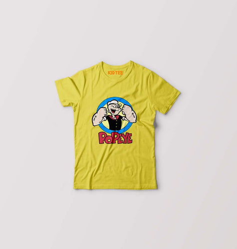 POPEYE Kids T-Shirt for Boy/Girl-Yellow-Ektarfa.online