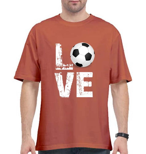 Love Football DNA Oversized T-Shirt for Men-Coral-Ektarfa.online