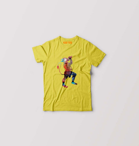 Hanuman Ji (God) Kids T-Shirt for Boy/Girl-Mustard Yellow-Ektarfa.online