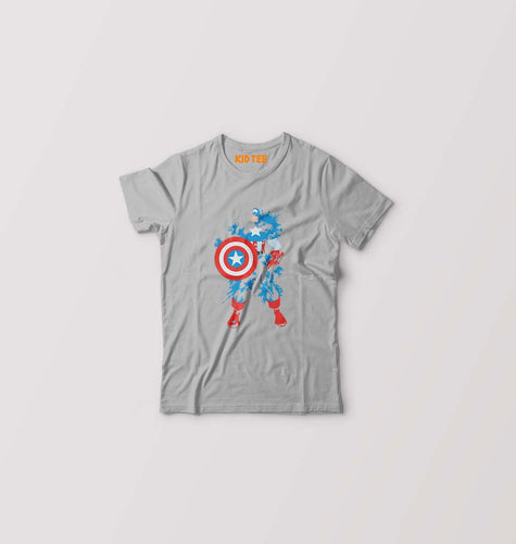Captain America Superhero Kids T-Shirt for Boy/Girl-Grey-Ektarfa.online