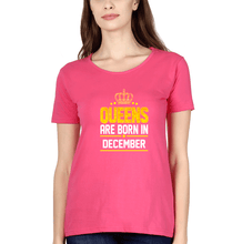 Load image into Gallery viewer, Queens Are Born In December T-Shirt for Women-Pink-Ektarfa.online
