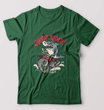 Load image into Gallery viewer, Shark Rider T-Shirt for Men-Bottle Green-Ektarfa.online
