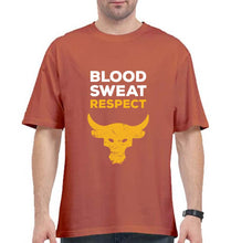 Load image into Gallery viewer, Blood Sweat Respect Gym Oversized T-Shirt for Men-Coral-Ektarfa.online
