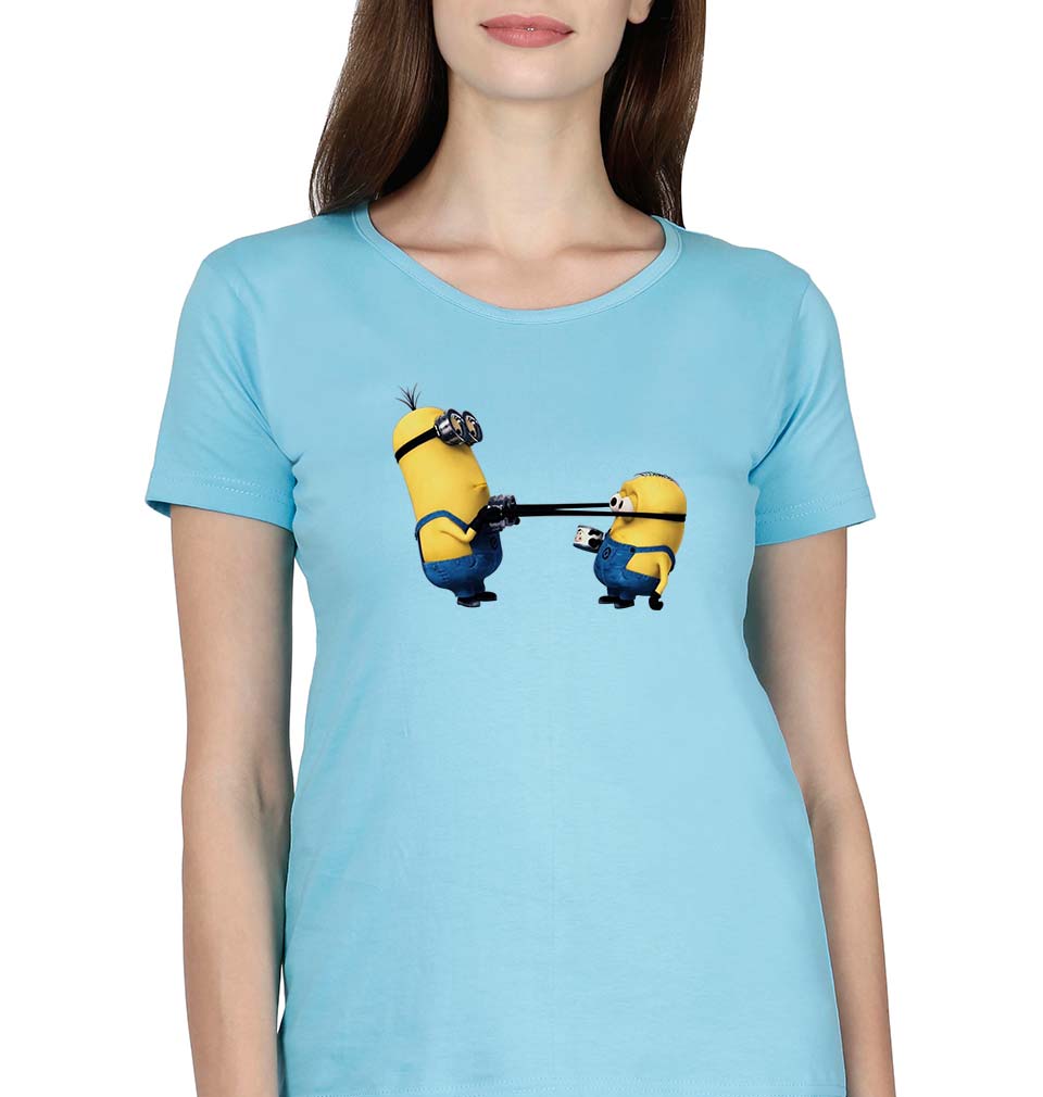 Minion T-Shirt for Women-SkyBlue-Ektarfa.online