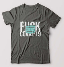 Load image into Gallery viewer, Fuck Covid T-Shirt for Men-Charcoal-Ektarfa.online
