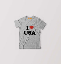 Load image into Gallery viewer, I Love USA Kids T-Shirt for Boy/Girl-Grey-Ektarfa.online
