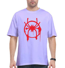 Load image into Gallery viewer, Spiderman Superhero Oversized T-Shirt for Men-Lavender-Ektarfa.online
