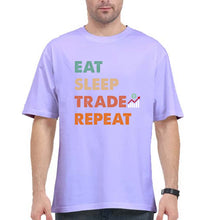 Load image into Gallery viewer, Share Market(Stock Market) Oversized T-Shirt for Men-Lavender-Ektarfa.online
