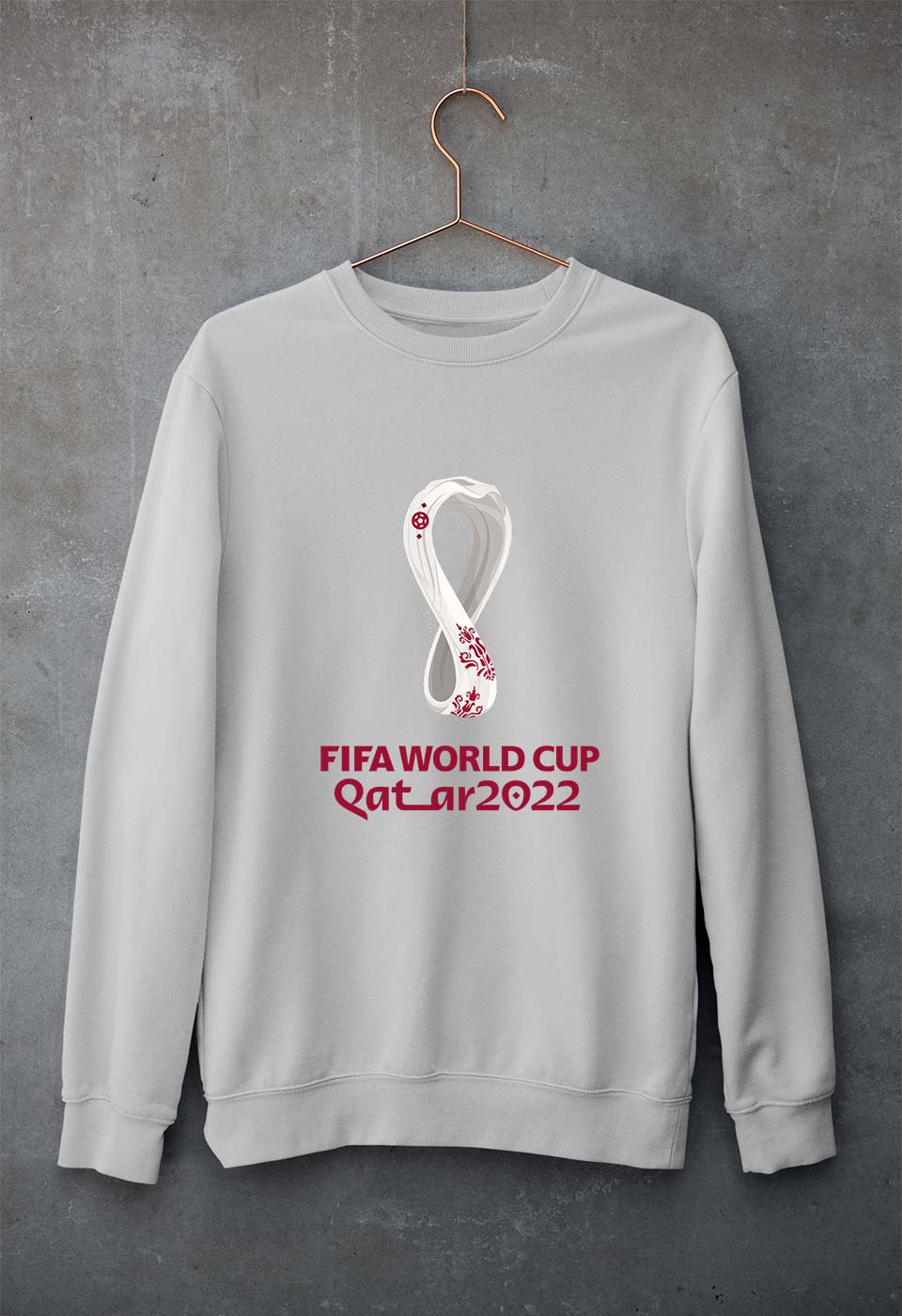 FIFA World Cup Qatar 2022 Unisex Sweatshirt for Men/Women-Grey Melange-Ektarfa.online