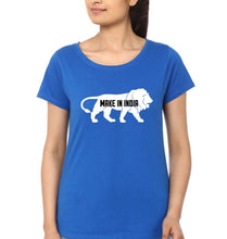 Load image into Gallery viewer, Make in India T-Shirt for Women-Royal Blue-Ektarfa.online

