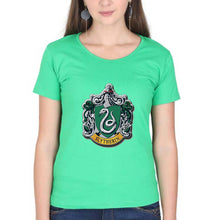 Load image into Gallery viewer, Slytherin Harry Potter T-Shirt for Women-flag green-Ektarfa.online
