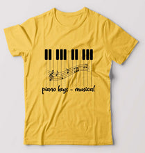 Load image into Gallery viewer, Piano T-Shirt for Men-Golden Yellow-Ektarfa.online
