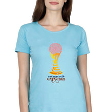 Load image into Gallery viewer, FIFA World Cup Qatar 2022 T-Shirt for Women-Light Blue-Ektarfa.online
