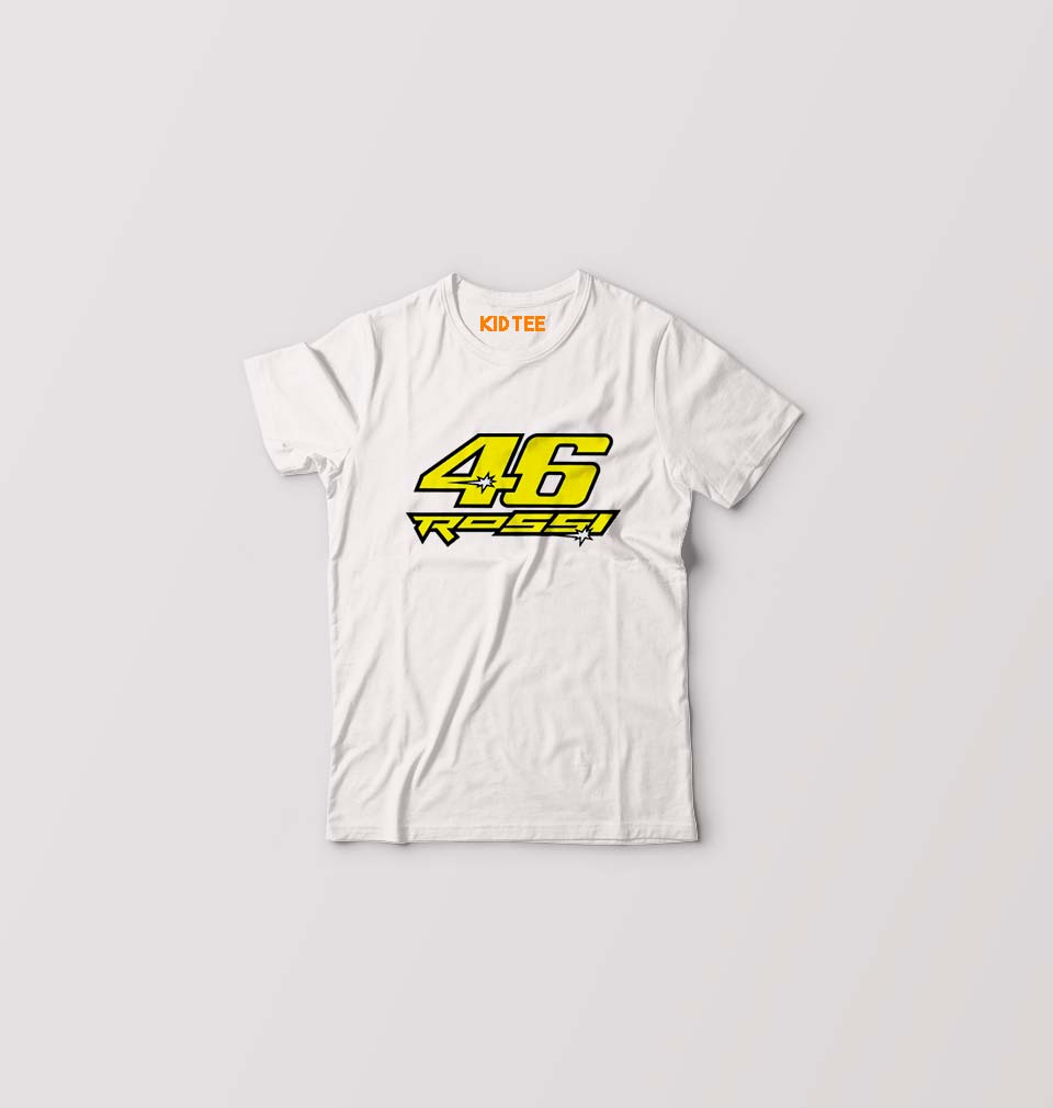 Valentino Rossi(VR 46) Kids T-Shirt for Boy/Girl-White-Ektarfa.online