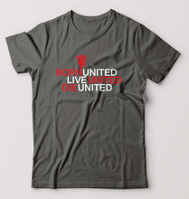 Load image into Gallery viewer, Born United Live United Die United T-Shirt for Men-Charcoal-Ektarfa.online
