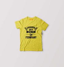 Load image into Gallery viewer, Legends are Born in February Kids T-Shirt for Boy/Girl-Yellow-Ektarfa.online
