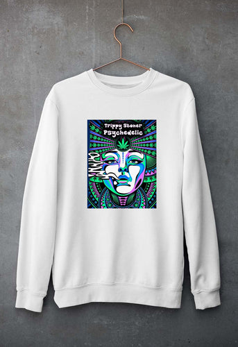 Trippy Stoner Psychedelic Unisex Sweatshirt for Men/Women-White-Ektarfa.online