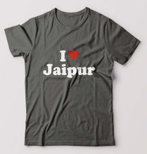 Load image into Gallery viewer, I Love Jaipur T-Shirt for Men-Charcoal-Ektarfa.online
