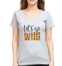 Load image into Gallery viewer, Lets Go Wild T-Shirt for Women-Grey Melange-Ektarfa.online
