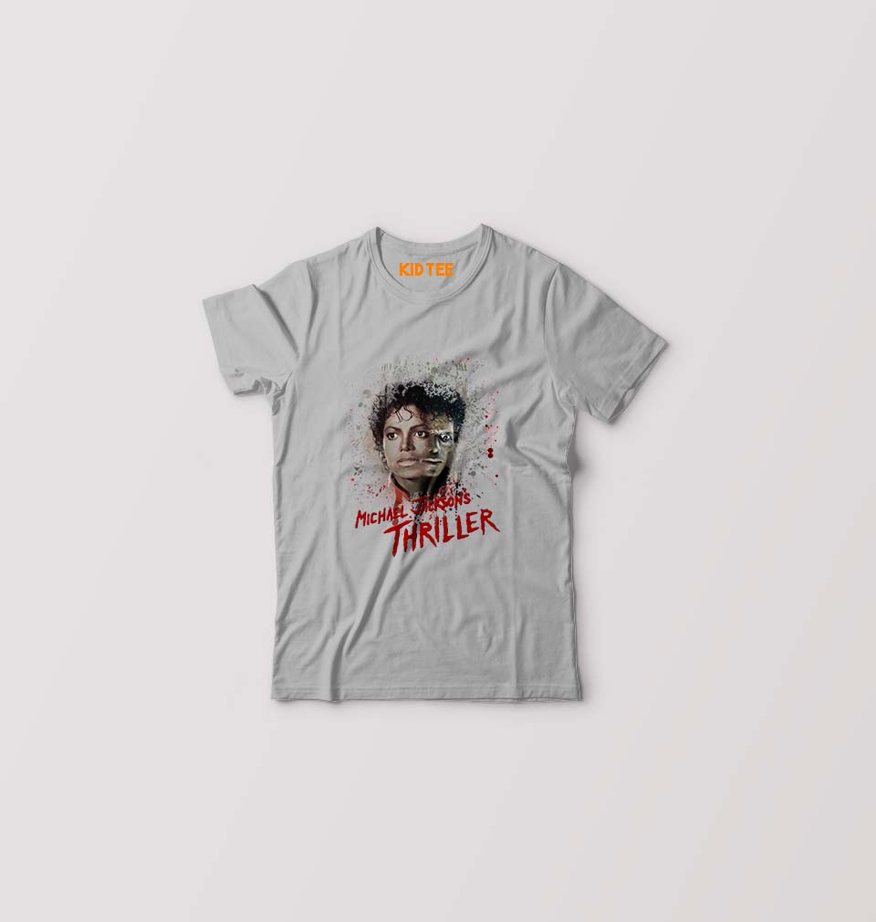 Thriller Kids T-Shirt for Boy/Girl-Grey-Ektarfa.online
